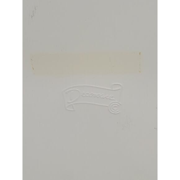 Vintage Cake Carrier Decoware, Fruit Basket Decal, Red Trim, Dome Cover, MCM - Picture 6 of 8